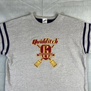 Vintage Harry Potter Gryffindor Quidditch Team T Shirt Mens Large Gray 2000
